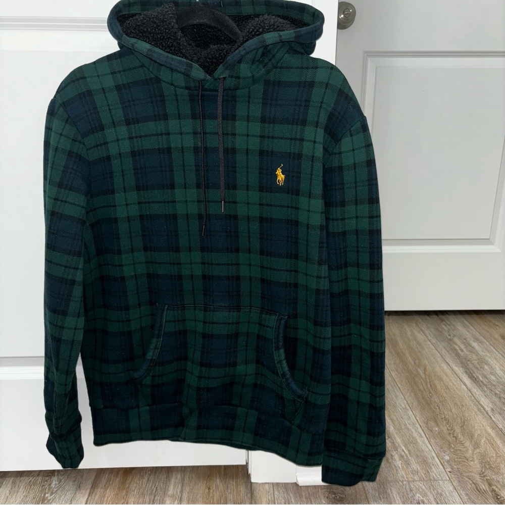 Polo Ralph Lauren men’s tartan check fleece hoodie